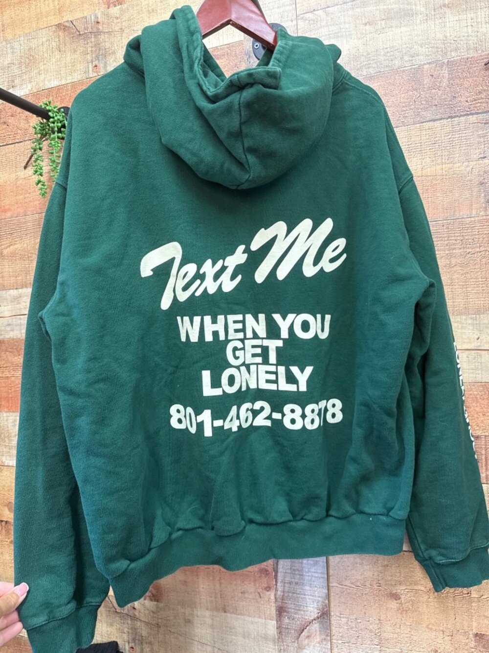 Lonely Ghost hoodie "Text Me When You Get Lonely" Large